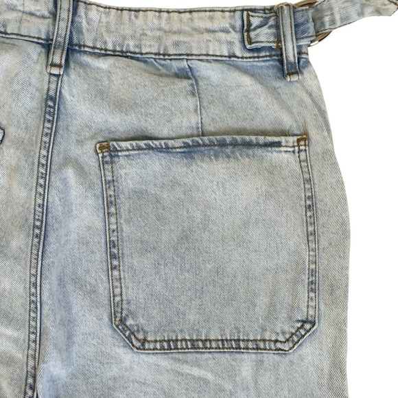 WeWoreWhat x Revolve Utility Cargo Straight Leg Jeans 90s Light Wash Flawed 29 - Picture 9 of 16
